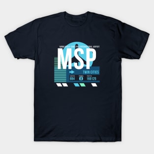 Twin Cities (MSP) Airport // Sunset Baggage Tag T-Shirt